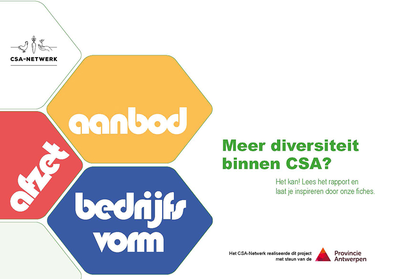 Inspiratiefiches diversiteit binnen CSA met steun van provincie Antwerpen